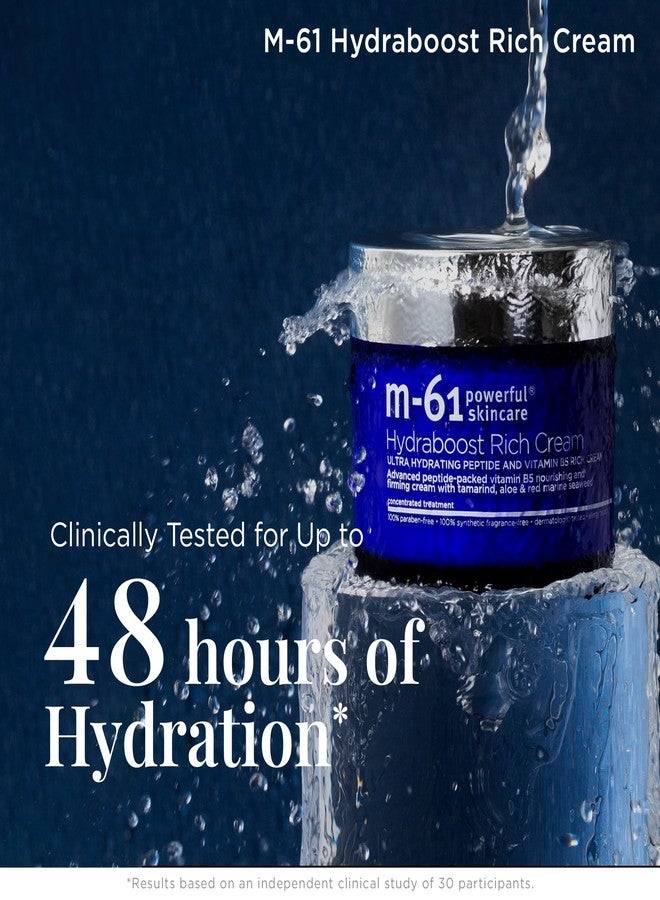 m-61 Hydraboost Rich Cream | Luxurious, Ultra Hydrating Face Cream With Peptides, Vitamin B5, Tamarind, Aloe, Red Marine Seaweed. 48-Hour Hydration. For Mature or Dry Skin - 1.7 Fl Oz - Image 4